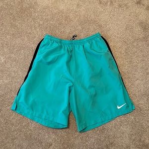Nike Teal Aqua Challenger Shorts 7” Inseam with Liner Medium